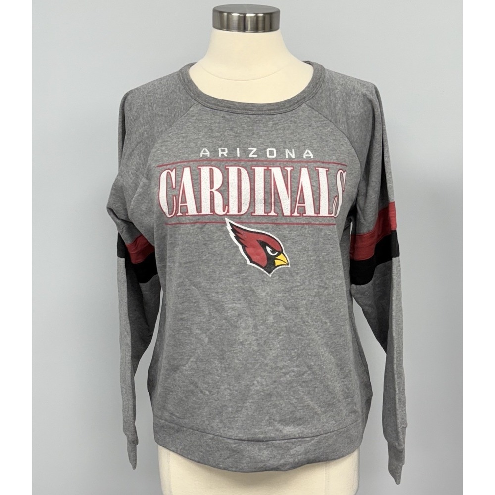 NWT Arizona Cardinals Sweatshirt Womens L Gray & Garnet NFL Team Apparel
